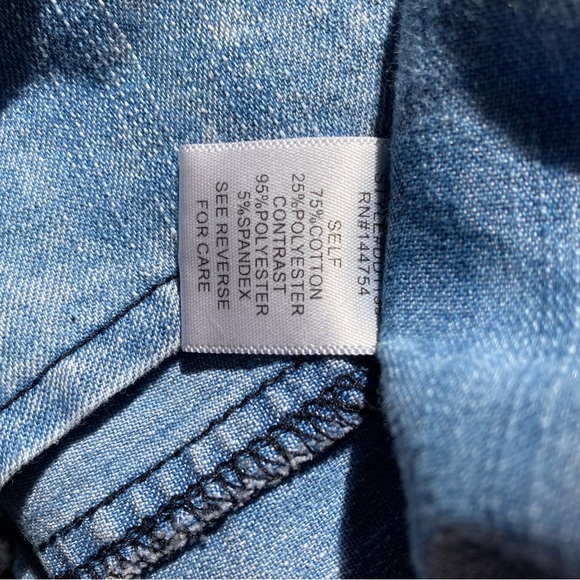 Davi & Dani Mesh sleeve Jean blouse - Picture 6 of 6